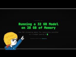 How I Got a 32GB Local LLM to Run on My 28GB System Memory PC