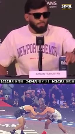@MMAFighting: Arman Tsarukyan says he hasn't struggled AT ALL in @RAFWrestlingUSA, and says Tony Ferguson won't ch...