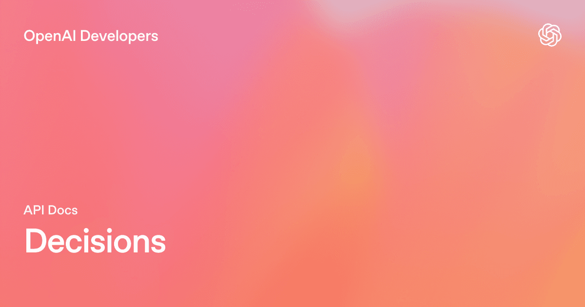 Decisions API is in public beta