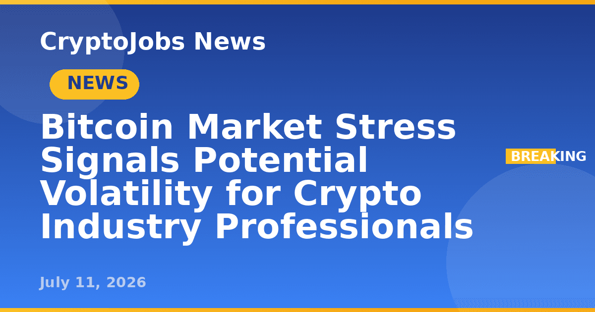 Bitcoin Market Stress Signals Potential Volatility for Crypto ...