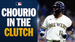 DOWN TO THEIR LAST OUT! 🤯 Jackson Chourio's 2-run HR TIES THE GAME for the Brewers in the 9th! 🔥