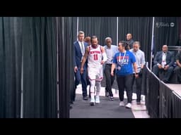 Jalen Brunson exits to locker room in NBA Finals Game 1 with apparent knee injury | NBA on ESPN