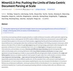 @_akhaliq: MinerU2.5-Pro

Pushing the Limits of Data-Centric Document Parsing at Scale

paper: https://t.co/qAa...