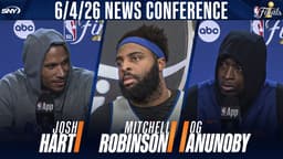Josh Hart, Mitchell Robinson, OG Anunoby on Knicks' prep for Game 2 of NBA Finals vs. Spurs