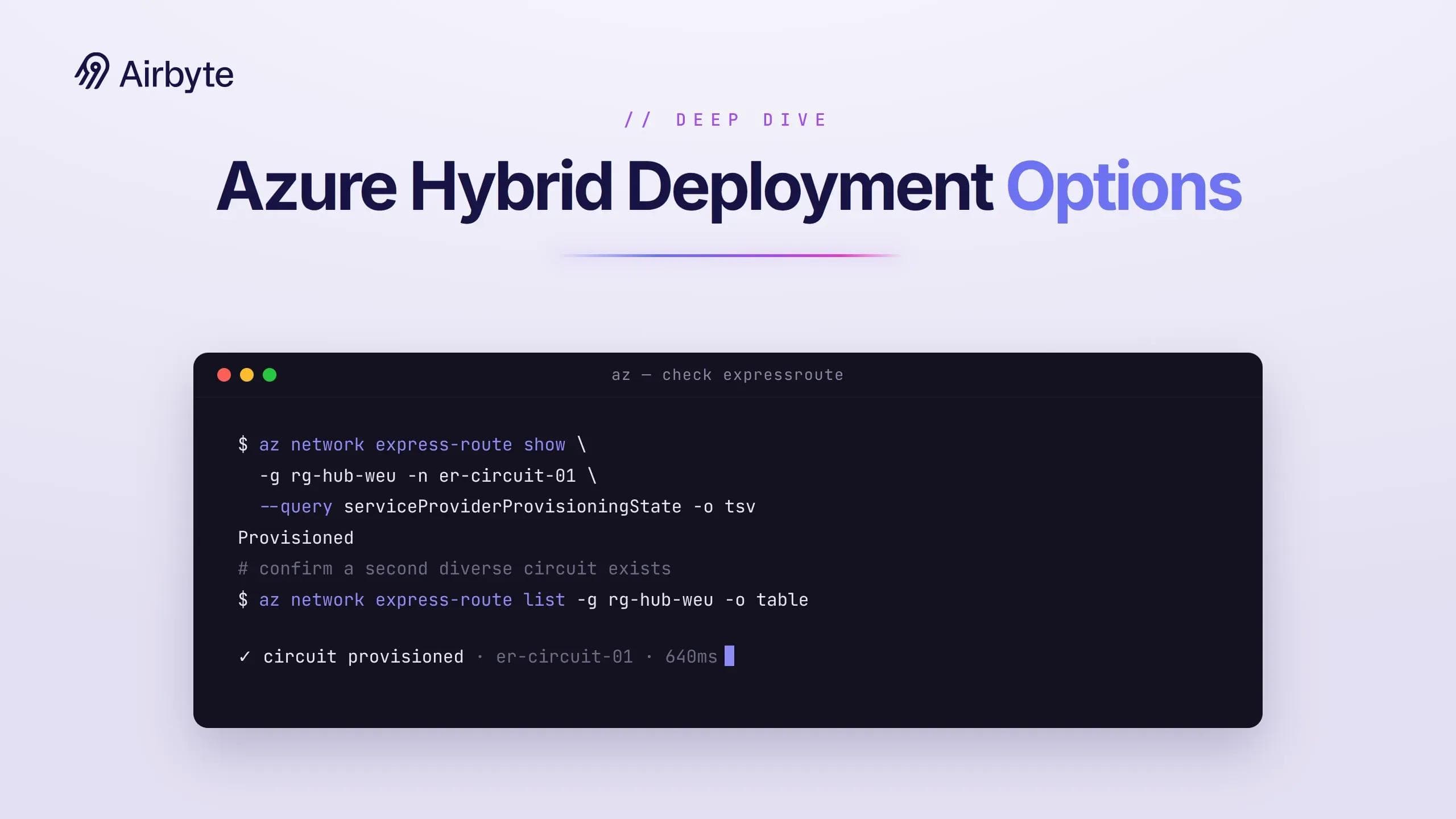 Azure Hybrid Deployment Options: Best Practices