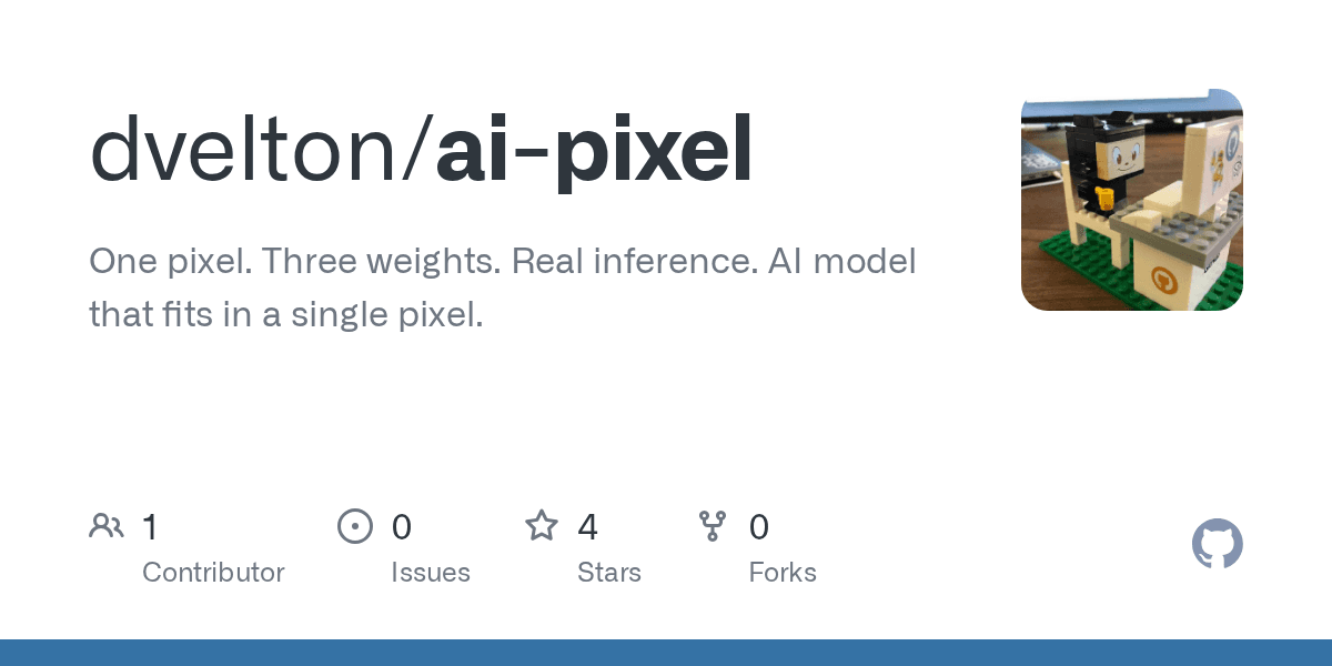 Show HN: Can an AI model fit on a single pixel?