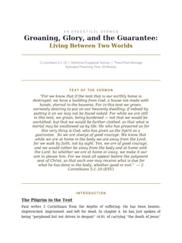 2corinthians 5 1-10 Exegetical Sermon