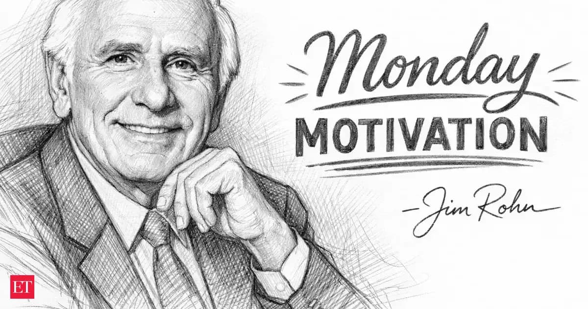 Monday Motivation: Your life does not get better by chance, it gets better by...' by American author Jim Rohn - The Economic Times