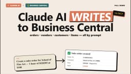 Claude AI Has Full Write Access to Microsoft Business Central Create, Update & Post | BC MCP 2026