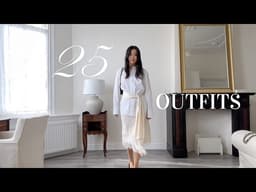 25 Neutral Outfits in 10 Minutes | Build a Capsule Wardrobe