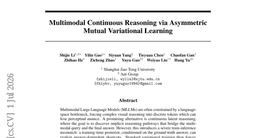 Multimodal Continuous Reasoning via Asymmetric Mutual Variational Learning