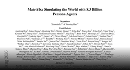 MatrAIx: Simulating the World with 8.3 Billion Persona Agents