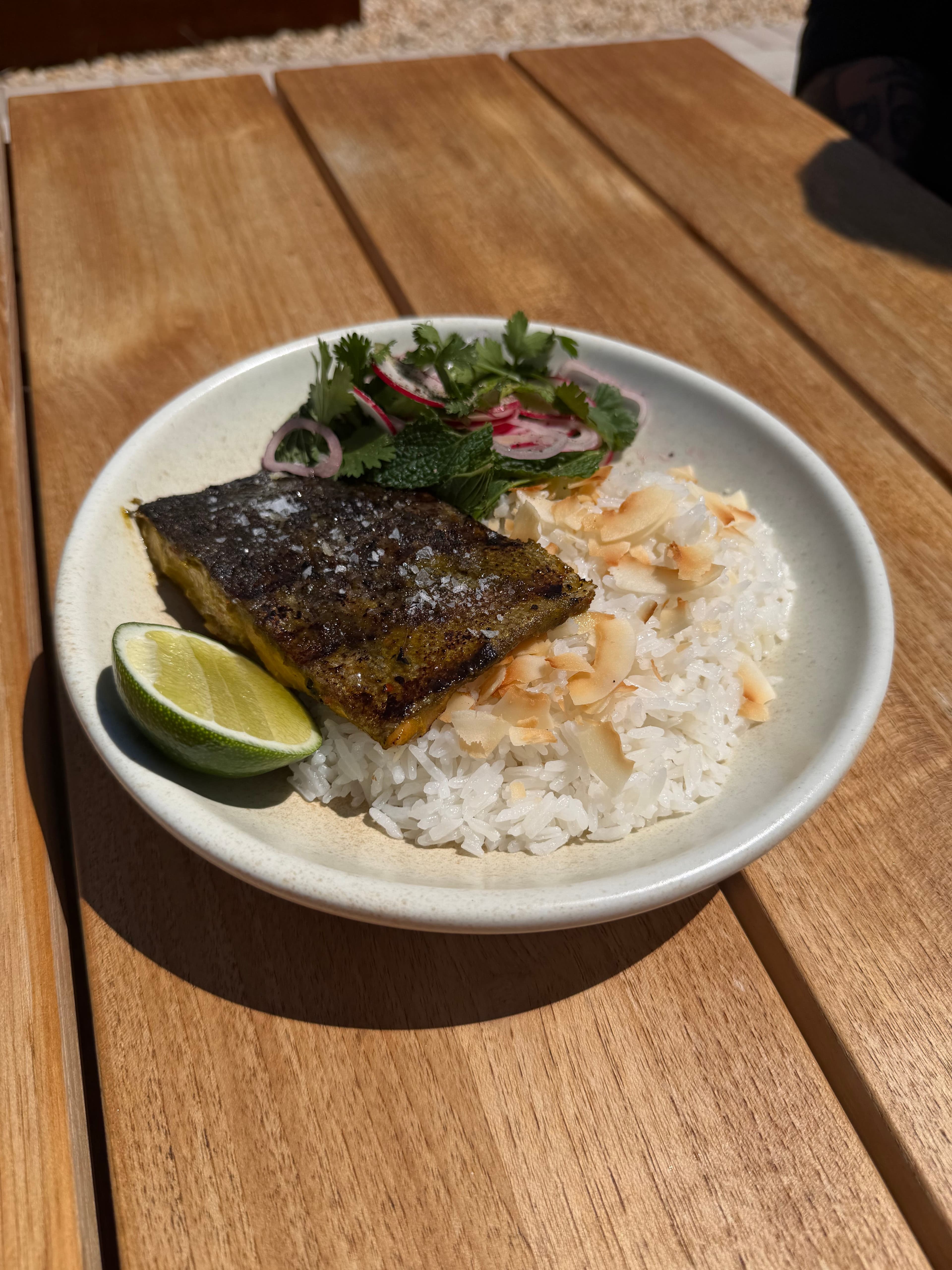 coconut grilled salmon