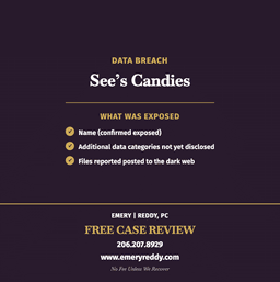 See's Candies Data Breach Lawsuit
