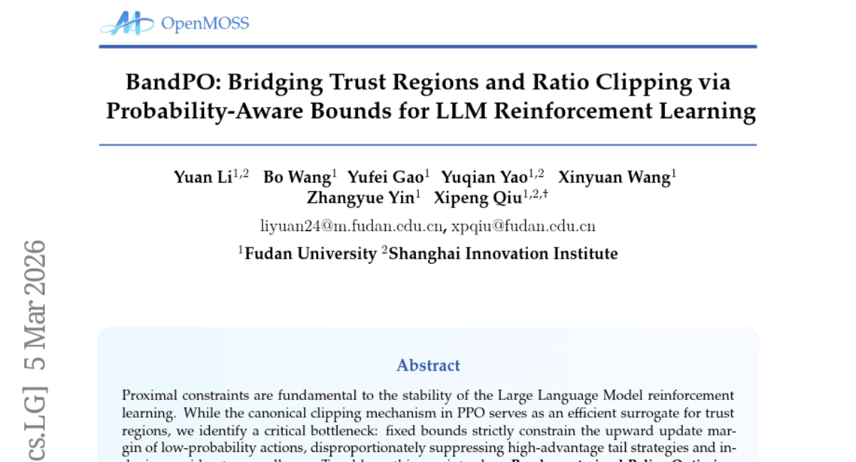 BandPO: Bridging Trust Regions and Ratio Clipping via Probability-Aware Bounds for LLM Reinforcement Learning