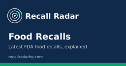 Latest FDA Food Recalls (Oct 2026)