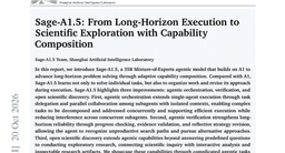 Sage-A1.5: From Long-Horizon Execution to Scientific Exploration with Capability Composition