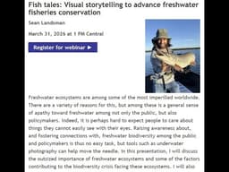 Fish tales: Visual storytelling to advance freshwater fisheries conservation