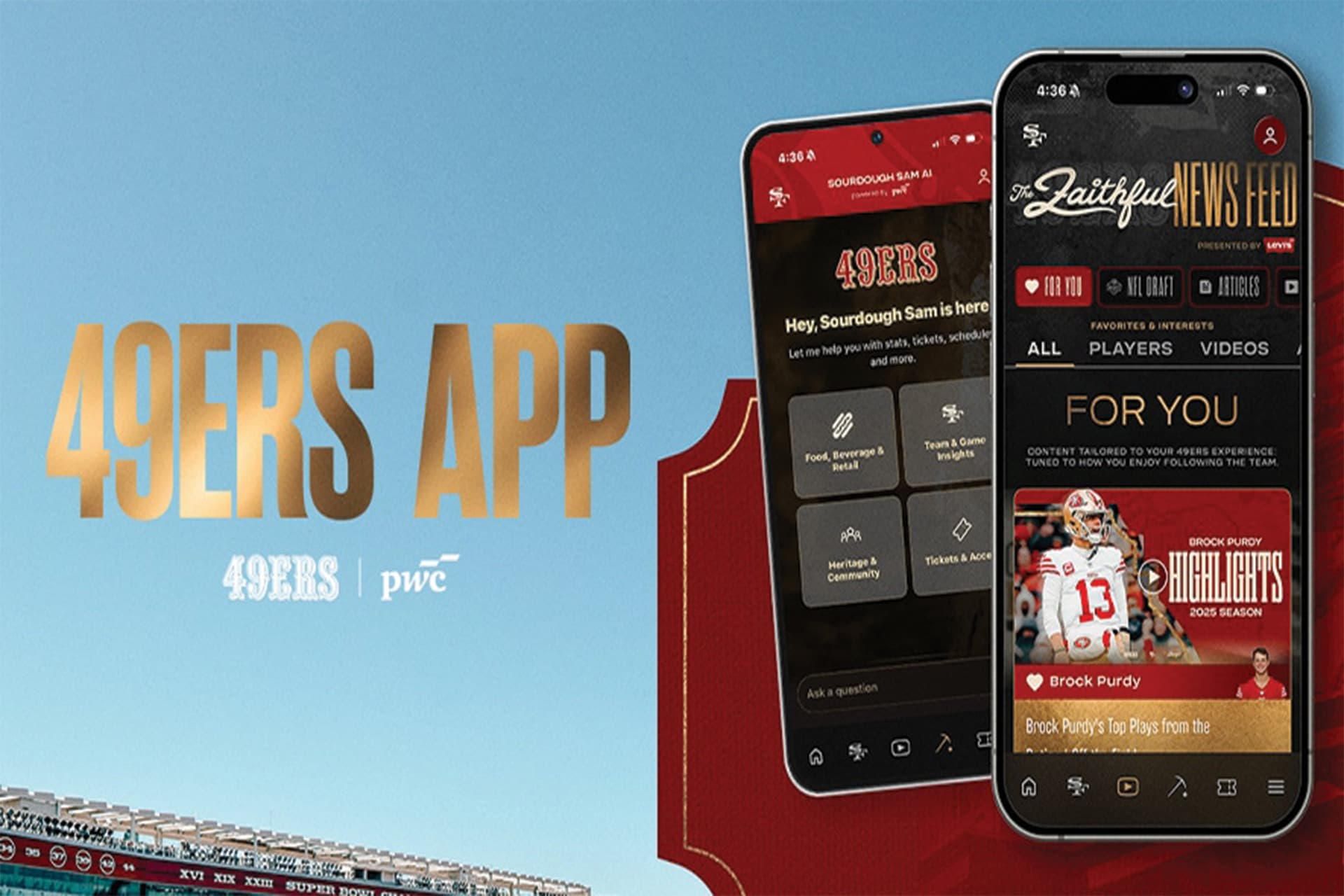 San Francisco 49ers launch official app with PwC - MONDO | STADIA