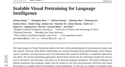 Scalable Visual Pretraining for Language Intelligence
