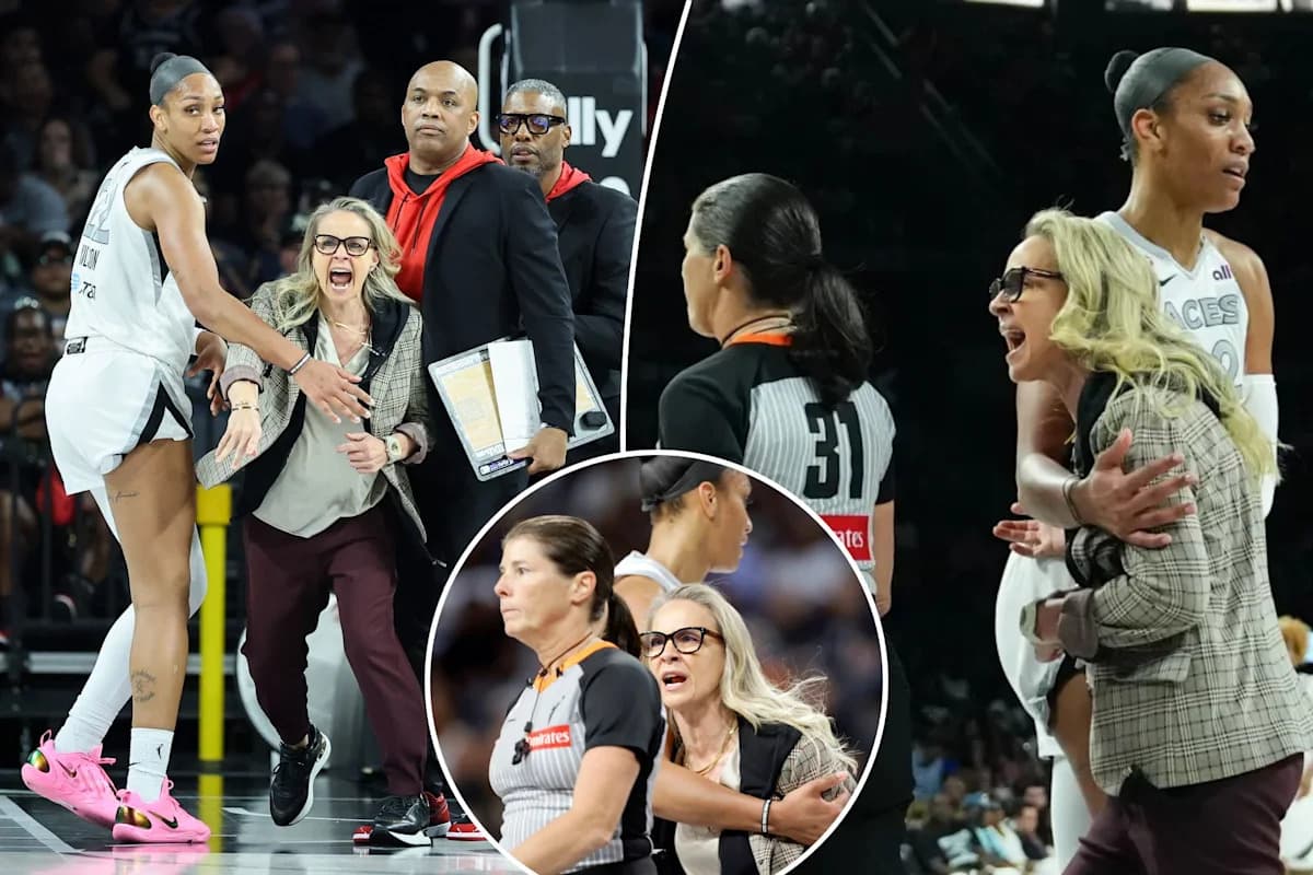 Aces coach Becky Hammon blows up at refs after getting ...