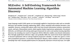 MLEvolve: A Self-Evolving Framework for Automated Machine Learning Algorithm Discovery