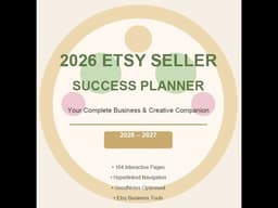 Etsy Seller Planner 2026 — 164 Pages to Finally Organise Your Shop | Digital Planner GoodNotes