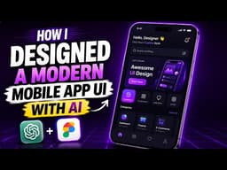 How I Designed a Modern Mobile App UI with AI 🤯📱 | Creative UI Design Tutorial