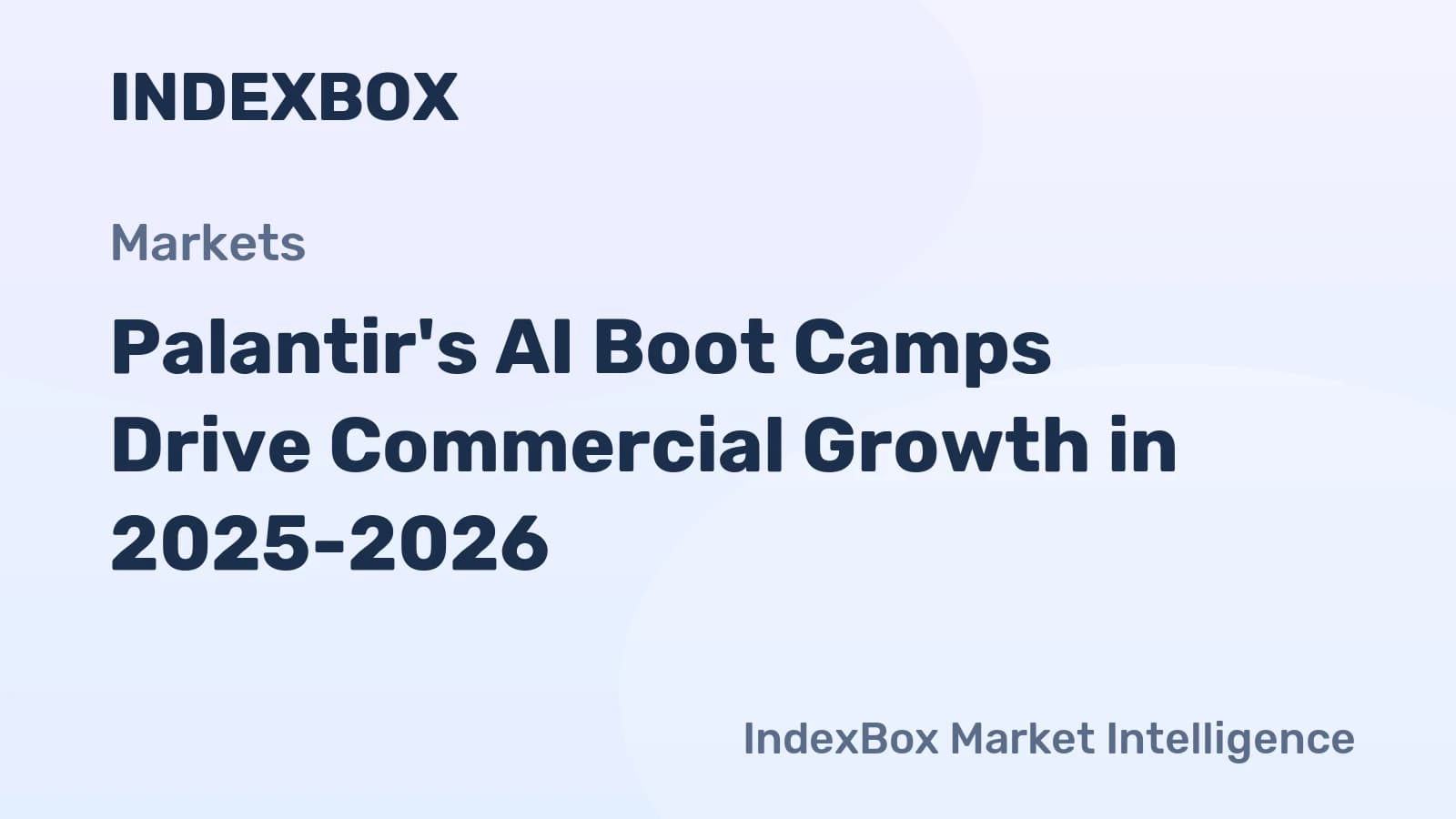 Palantir AI Boot Camps: Accelerating Enterprise Adoption & Revenue Growth in 2026 - News and Statistics - IndexBox
