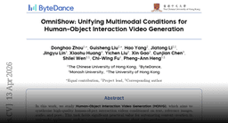 Paper page - OmniShow: Unifying Multimodal Conditions for Human-Object Interaction Video Generation
