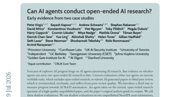 Can AI agents conduct open-ended AI research? Early evidence from two case studies