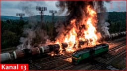 Ukrainian UAVs crush Russian army locomotives, fuel ...