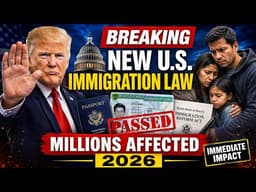 BREAKING: Major U.S. Immigration Law 2026 Passed – Millions Could Be Affected Immediately!