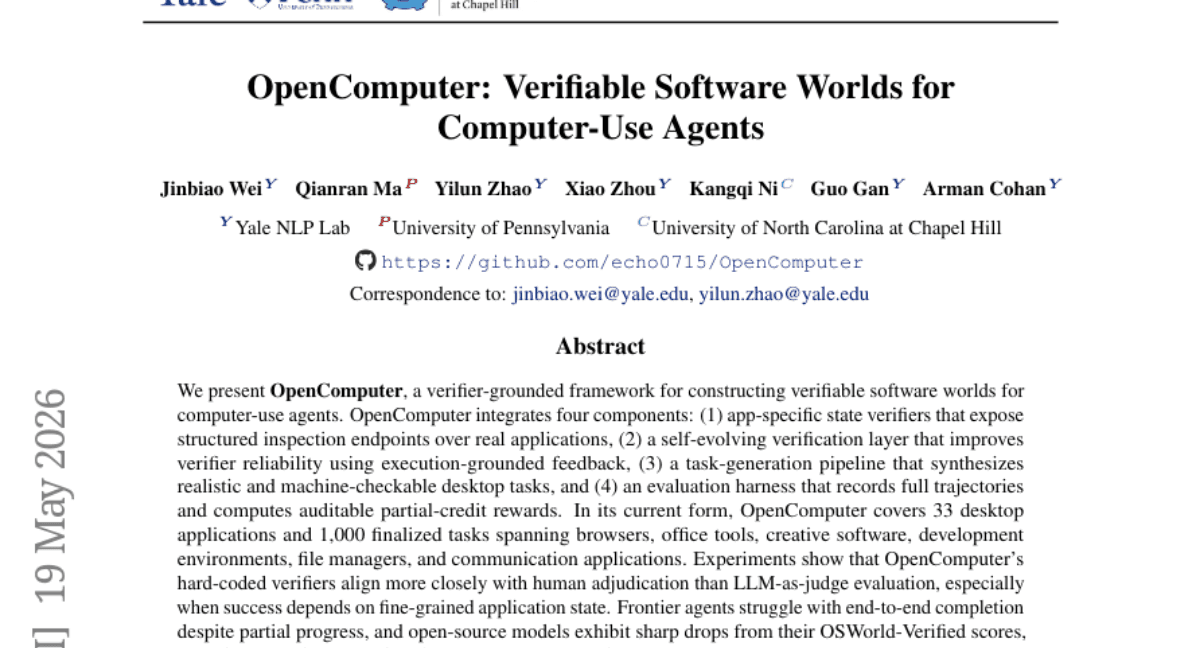 OpenComputer: Verifiable Software Worlds for Computer-Use Agents