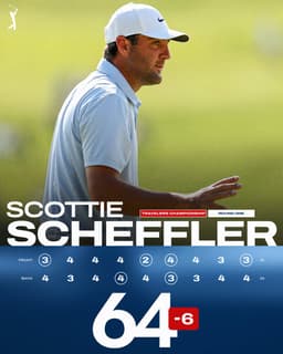 @PGATOUR: Scottie Scheffler's first round of his first tournament start in his 30s.

✅ @TravelersChamp https:/...