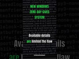 New Windows zero-day gives SYSTEM access; PoC released.