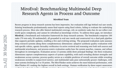 MiroEval: Benchmarking Multimodal Deep Research Agents in Process and Outcome
