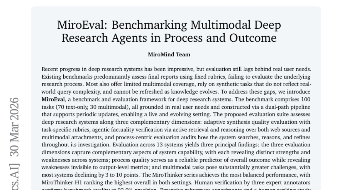 MiroEval: Benchmarking Multimodal Deep Research Agents in Process and Outcome