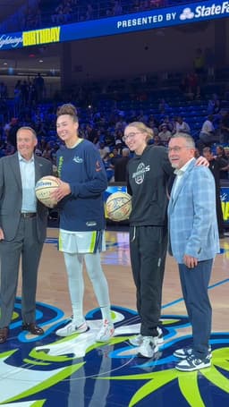 @WNBA: Your @dallaswings All-Star Starters 🤗

Jessica Shepard and Paige Bueckers are celebrated at home in ...