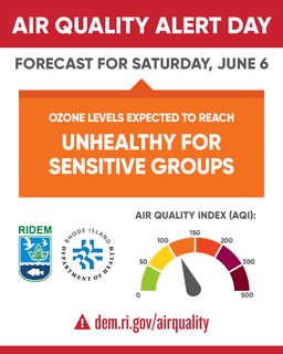 Rhode Island issues air quality alert for Saturday