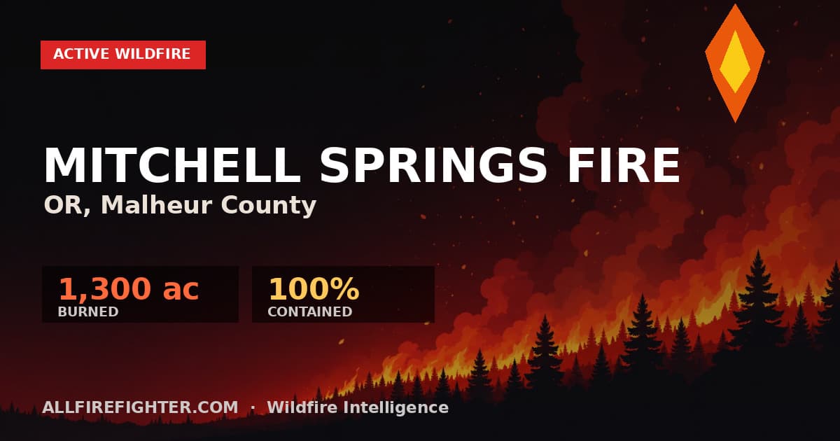 MITCHELL SPRINGS Fire – Live Situation & Containment Update ...