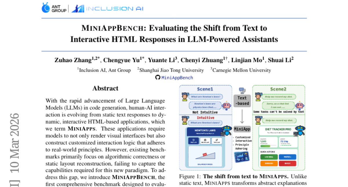 MiniAppBench: Evaluating the Shift from Text to Interactive HTML Responses in LLM-Powered Assistants