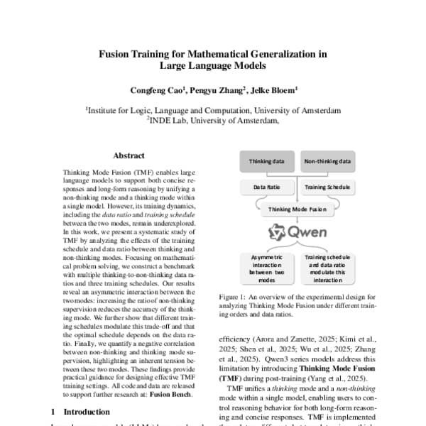 Fusion Training for Mathematical Generalization in Large ...