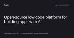 Open-Source Low-Code Platform with AI