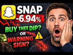 SNAP Stock CRASHING Today (-6.94%) 🚨 Buy The Dip or Major Warning Sign? | Snap Stock Analysis
