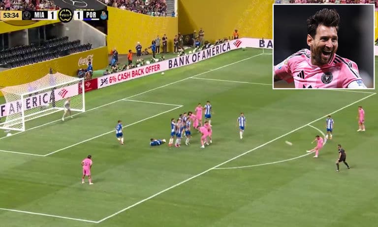 Lionel Messi scores a stunning free-kick for Inter Miami in shock win