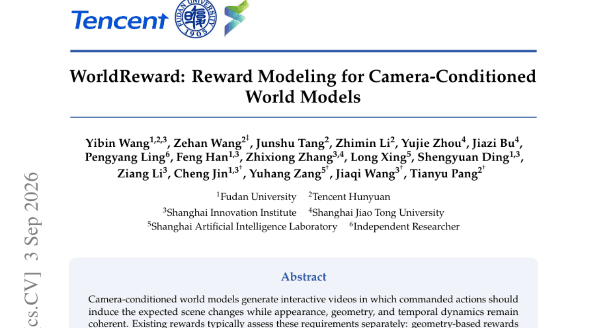 WorldReward: Reward Modeling for Camera-Conditioned World Models