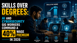 Skills Over Degrees: AI and Cybersecurity Gig Workers Command a 40% Wage Premium in 2026 - Alpha Reach Blog