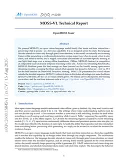 @_akhaliq reposted: MOSS-VL: real-time video understanding that perceives while speaking

OpenMOSS r...