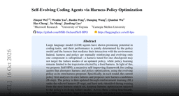 Paper page - Self-Evolving Coding Agents via Harness-Policy Optimization